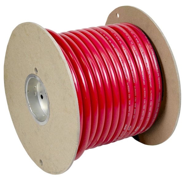 Pacer Group Pacer Red 1 AWG Battery Cable, 100' WUL1RD-100 - main